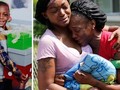 Amber Hailey, 28 tuổi, mẹ của Amari Brown, 7 tuổi, khóc ở phía ngoài nhà riêng, thành phố Chicago, hôm 5/7 sau khi biết tin con trai thiệt mạng vì bị bắn. Ảnh: The Chicago Tribune.