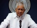Ngoại trưởng Philippines Albert del Rosario vạch rõ âm mưu của Trung Quốc trên Biển Đông trong phiên tranh tụng tại tòa PCA. Ảnh: Philstar