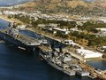 Tàu chiến Mỹ neo đậu trong vịnh Subic năm 1992. Ảnh: US Navy
