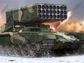 Clip: Kinh hoàng pháo phản lực TOS-1 Nga gầm thét, dội lửa phiến quân Syria