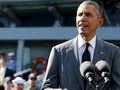 Tổng thống Mỹ Barack Obama phát biểu tại cảng Manila của Philippines ngày 17/11.