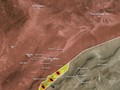 Bản đồ khu vực chiến sự gần thành phố cổ quân đội Syria, IS, tỉnh Homs, thành phố cổ al- Qaryatayn, tỉnh Homs