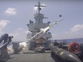Tên lửa chống tàu Harpoon phóng từ chiến hạm Israel