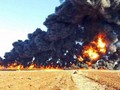 không quân Nga thiêu đốt xe chở dầu của khủng bố