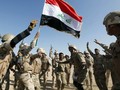 Nhóm binh sĩ Iraq trên chiến trường ngoại ô thành phố Mosul