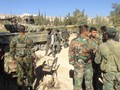 Binh sĩ quân đội Syria trên vùng ngoại ô thủ đô Damascus