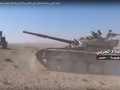 Xe tăng quân đội Syria trên chiến trường Palmyra