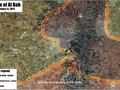 Bản đồ khu vực chiến trường Al-Bab ngày 11.02.2017, quân đội Syria tấn công thị trấn Tadef