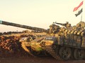 Một xe tăng quân đội Syria trên chiến trường Syria