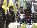 Đại diện Lực lượng Dân chủ Syria SDF đọc tuyên bố giải phóng hoàn toàn thành phố Tabqa