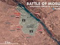 Bản đồ chiến sự thành phố Mosul, chỉ còn khu phố Thành cổ đang bị IS chiếm giữ