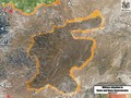 Bản đồ vùng bao vây Is trên chiến thường phía đông tỉnh Hama, quân đội Syria chiếm hàng loạt khu dân cư - ảnh Masdar News