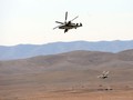 Một biên đội trực thăng tấn công Ka-52 Alligator trên chiến trường sa mạc tỉnh Homs - ảnh Sputnik