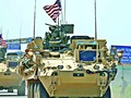 Xe thiết giáp của quân đội Mỹ trong địa phận tỉnh Qamishli