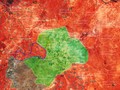 Bản đồ tình hình chiến sự Syria, khu vực đông bắc tỉnh Hama. ảnh Muraselon