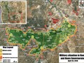 Bản đồ tình hình chiến sự khu vực Rastan - Homs, Hama - ảnh Soth Front