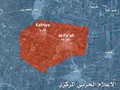 Bản đồ các thị trấn al-Fu'ah và Kafriya bị bao vây ở Idlib