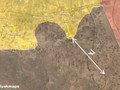 Lực lượng SDF tiến công trên sa mạc phía nam Syria, còn cách căn cứ địa IS gần biên giới Iraq 7 km. Bản đồ South Front