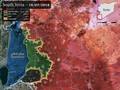 Chiến tuyến Daraa tính đến ngày 16.07.2018, lực lượng Hồi giáo cực đoan tháo chạy về tỉnh AlQunetra. Ảnh minh họa Masdar News