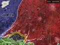 Quân đội Syria giành quyền kiểm soát khu phi quân sự Cao nguyên Golan. Bản đồ Masdar News