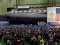 Lễ hạ thủy tàu ngầm nguyên tử Delaware (SSN791) của Hải quân Mỹ. Ảnh: Wavy.com.