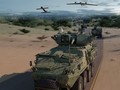 Xe thiết giáp Stryker của tập đoàn General Dynamics, phối kết hợp với drone trinh sát và tên lửa hành trình tự sát. Ảnh minh họa: Popular Mechanic.