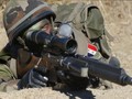 Binh sĩ lực lượng bắn tỉa quân đội Syria trên chiến trường Hama - Idlib. Ảnh: Muraselon.