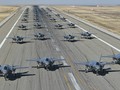 Cuộc diễn tập có 35 máy bay tiêm kích tàng hình F-35A Elephant Walk. Ảnh minh họa Military Watch Mgazine
