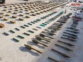 Vũ khí thu được trên địa phận tỉnh Homs. Ảnh SANA