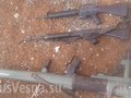 Vũ khí Mỹ bị thu giữ ở Al-Safa, tỉnh Sweida. Ảnh Rusvesna