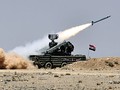 Một tổ hợp tên lửa phòng không Syria phóng đạn. Ảnh minh họa: Masdar News.