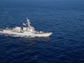 Khu trục hạm tên lửa có điều khiển USS Campbell của Mỹ trên Biển Đông. Ảnh: Reuters.