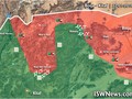 Bản đồ chiến sự vùng Kitaf, biên giới Yemen - Ả rập Xê-út. Ảnh: Masdar News.