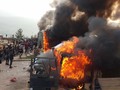 Người Kurd thiêu hủy trang bị của Thổ Nhĩ Kỳ trong căn cứ ở Iraq. Ảnh: NRT.