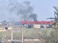 Pháo binh tên lửa, không quân Lực lượng Dân chủ Syria (SDF) và Liên quân Mỹ đánh phá chiến tuyến IS ở Baghouz, Deir Ezzor.
