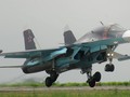 Máy bay ném bom chiến thuật Su-34 ở Syria. Ảnh minh họa: TV Zvezda.
