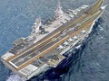 Bản vẽ tàu sân bay tương lai Storm, trạm nguồn hạt nhân, mang theo 80 máy bay chiến đấu.