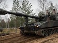 Pháo tự hành M109A5 của quân đội Latvia. Ảnh Military Ukraine.