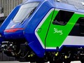 Đoàn tàu lai "Blues Train" tại hội chợ vận tải InnoTrans ở Berlin. Ảnh Euronews