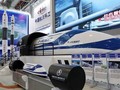 Mô hình hệ thống giao thông tàu maglev tốc độ cao chạy trong đường ống chân không thấp. Ảnh: China Daily