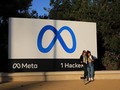 Logo quảng cáo công ty Meta. Ảnh Indian Express