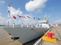 Sáng ngày 11/8/2016, Trung Quốc biên chế tàu hộ vệ hạng nhẹ Hoài An số hiệu 509 Type 056 cho một Khu Thủy cảnh của Hạm đội Đông Hải. Ảnh: news.qq.com