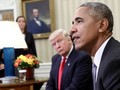Tổng thống Mỹ Barack Obama và ông Donald Trump.