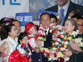 Ngày 12 tháng 1 năm 2017, cựu Tổng thư ký Liên hợp quốc Ban Ki-moon quay trở về Hàn Quốc, được người dân Hàn Quốc tiếp đón nồng nhiệt. Ảnh: Tân Hoa xã