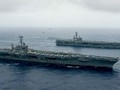 Hạm đội tàu sân bay Hải quân Mỹ trên Biển Đông. Ảnh: Sina
