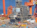 Tàu sân bay Type 001A Trung Quốc chuẩn bị hạ thủy. Ảnh: Sina