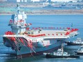 Ngày 26/4/2017, tàu sân bay tự chế đầu tiên Type 001A Trung Quốc hạ thủy. Ảnh: Reuters