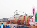 Sáng ngày 28/6/2017, Trung Quốc hạ thủy tàu khu trục Type 055 đầu tiên ở nhà máy đóng tàu Giang Nam, Thượng Hải. Ảnh: Chinatimes