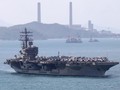 Tàu sân bay USS Ronald Reagan, Hải quân Mỹ ở Hồng Kông. Ảnh: South China Morning Post.