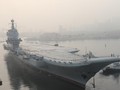 Tàu sân bay tự chế Type 001A Trung Quốc lần đầu tiên chạy thử trên biển. Ảnh: Xinhuanet.
